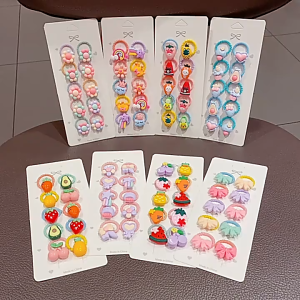 10pcs/set candy colour hair bands hair ponytail cute design