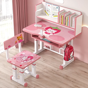 Cartoon Height Adjustable Study Table for Kids Desk Chair Set 5-18Y Kids Ergonomic Learning Table (2025 Philippines)