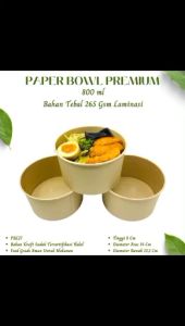 Paper Bowl Paper Bucket 27 Oz Tanpa Tutup Mangkok Kertas (Isi 25 Pcs / PBL27)