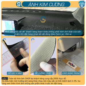 Camry việt nam đời 2007 đến 2012 Thảm taplo Chất liệu Da Nano Blockers UV 3D Flare Da vân gỗ đen Nhung lông tuyết dày 3 lớp chống nắng Chống cong vênh cao cấp-Thegioitaplo