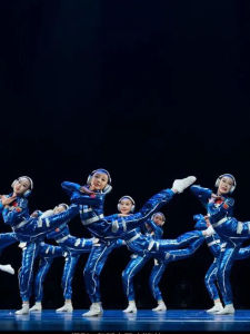 Twelfth Little Lotus Style Space Hello Dancewear การแสดงสําหรับเด็ก ชุดสูท Futuristic Tech Feel ชุดกิจกรรมกีฬา