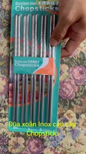5 đôi đũa xoắn Chopsticks Inox cao cấp xài 5 năm được thiết kế độc đáo sang trọng đẹp mắt nhẹ và dễ sử dụng