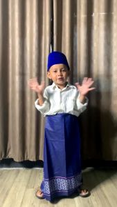 Sarung Instant Anak Motif Tenun Songket SD TK SUNAT NGAJI SOLAT