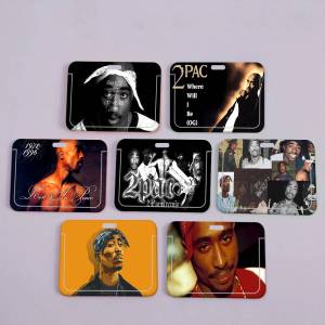 Classic Rapper T-Tupac 2-2pac Credential Badge Holder Lanyard For Business Meeting Visiting Hang Pass Tag ID Card Protector
