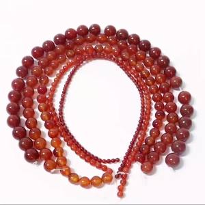 1strand/lot 2/3/4/6/8/10/12/14mm Red Agate Stone Beads Round Loose Spacer Beads For Jewelry Making DIY Necklace Bracelet