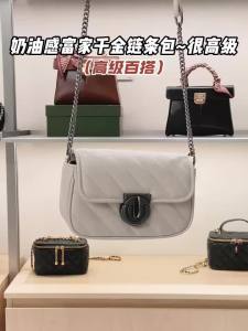 ITAMOOD | ITAMOOD Leather Quilted Chain Shoulder Bag Luxury and Elegant Womens Crossbody Bag Holiday Gift Small Square Bag