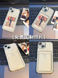 Haitian Photo Compatible Apple 17 Card Insertion Mobile Phone Case iPhone 15 New Model Protective Cover 16pro Transparent 14 Transparent Black 13 Full Cover Xsmax Soft Shell Xr Instant Camera Xs Couple 8plus