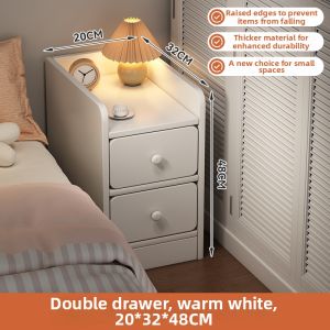 OYIla | Bedside Small Storage Cabinet Compact Narrow Gap
