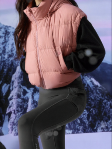 Warm Hooded Womens Goose Down Vest