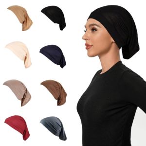ผ้าคลุมผมอิสลาม ฮิญาบ หมวกคลุมผมแบบนินจา สำหรับผู้หญิง ผ้าคลุมผมสำหรับผู้ป่วยเคมีบำบัด ปิดผมร่วง หมวกบีนนี่ ผ้าคลุมศีรษะ ผ้าพันศีรษะแบบยืด