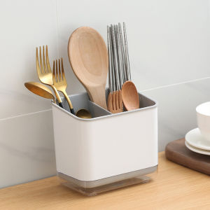 Multifunctional Large Capacity 3 Grid Drain Chopsticks Cage Storage Holder Storage Box Cutlery Drainer Spoon Fork Shelf Racks Holders Kitchen Tools