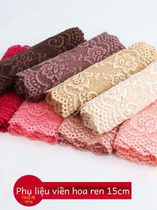 Phụ Kiện Viền Ren Co Giãn 15cm Trang Trí Váy DIY Viền Đen Trắng Viền Váy Viền Ren Viền Viền Ren Viền Ren