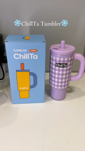 ChillTa Tumbler 710ML(24OZ) Hot and Cold Flask 316 Stainless Steel Water Bottle with Handle Straw