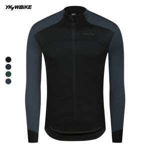 YKYWBIKE Winter Windproof Waterproof Men Cycling Jersey Road Bike Sports 0 ℃ Cycling Warm Jacket