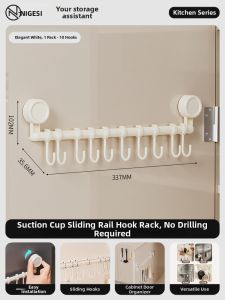NIGESI | cabinet hook holder No-Drill Adhesive Cabinet Hanging Hooks