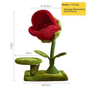 Cmisstree | Flower-shaped Cat Tree Scratcher Bed Mat