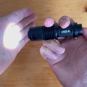 Flashlight Cree Q5 with GP AA Battery 4 Pcs ◇ Super Bright Mini LED Torch 3 Mode Tactical Lamp Adjustable Focus Zoomable Light Torchlight for Riding Bicycle Bike Front Cycling Camping Hiking Hunting Outdoor Indoor Activities Sports