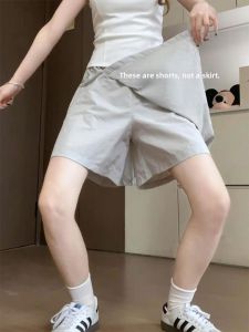 LANMENGYA | Summer Thin Casual Shorts Skirt Gray