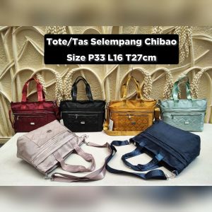 TOTE/TAS SELEMPANG WANITA CHIBAO KANVAS 4Sleting
