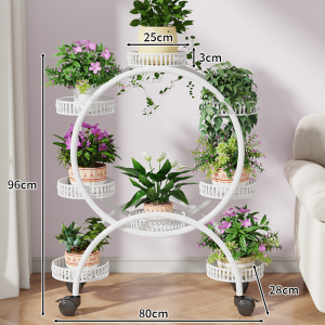 MINGZHIYIFAN | Movable Multi-tier Flower Shelf Stand