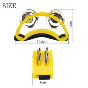 Orff Foot Bell Children Enlightenment Music Toys Metal Jingle Bell Portable Guitar Companion Colorful Drum Percussion Instrument