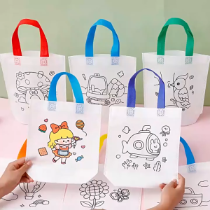 [uBeli] Beg Mewarna DIY Colouring Graffiti Bags Art and Craft Kids Goodies Gift Painting Toy 绘画袋 涂鸦袋 - BT432