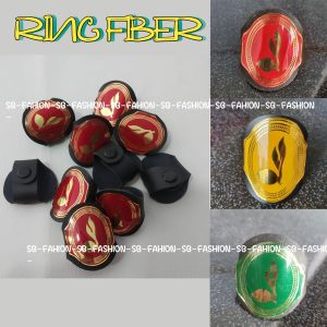 ring ikat kolong hasduk kacu hahan kulit dan mika mengkilap sd smp sma siaga penggalang penegak / ring kolong kacu hasduk tali kulit bahan mika mengkilao warna hijau merah dan kuning