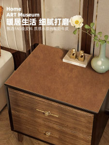 Leather Table Mat Cover Cloth Dustproof Waterproof Easy to Clean Modern Simple Style Bedside Table Lamp Pad Tea Table Cloth