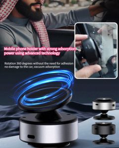 360° Vacuum Phone Holder Electric Suction Magnetic Adhesive Bracket Locator Car Phone Holder