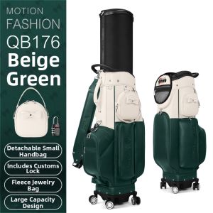PGM GOLF | Hard Shell Expandable 4-Wheel Golf Travel Bag