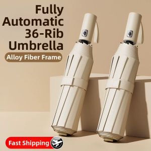 ZHIZHOU | Double Ribbed Automatic Folding Sunproof Umbrella Steel Frame