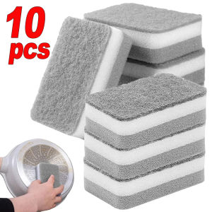 5 cái decontaminate miếng bọt biển rửa chén 3 lớp Miếng Cọ Rửa bàn chải làm sạch tái sử dụng khăn lau đĩa nhà bếp