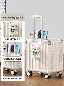 Vali du lịch MIMANI 20 inch chất liệu da nhẹ nhỏ gọn có khóa mật khẩu phù hợp với nam nữ đi máy bay