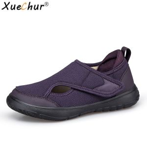 XueChur Men Orthopedics Wide Feet Swollen Walking Casual Shoes Hallux valgus Adjusting Soft Comfortable Diabetic Man Shoes Big Size 45 46