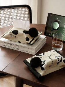 Adorable Little Panda Tissue Box Holder Soft Cute French Style Home Living Room Bathroom Car Use Tissue Storage Bag