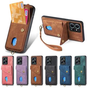 Casing Xiaomi 14T Pro 14TPro 14 Pro MI13T 13TPro MI14T Xiaomi14TPro 5G 2024 Luxury Retro Leather Case Wrist Strap Wallet Insert Card Casing Camera Lens Protect Back Cover