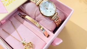 Fatelove watch for women diamond waterproof calendar quartz watch fashion casual rose gold stainless steel strap brand watch gift box for girlfriend gift