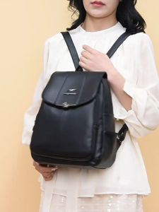 2025 Model Backpack Large Capacity Fashion Trendy Womens Anti-theft Backpack School Bag Soft Leather Casual Small Bag