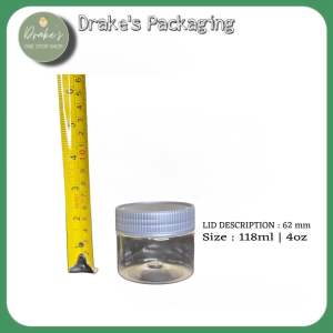 [ 50 PIECES PER SOLD ] ICE CREAM PLASTIC JAR SILVER CAP BY DRAKES PACKAGING SUPPLIES