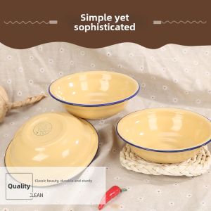 YUYOU | Reinforced Flanged Enamel Bowls 2pcs