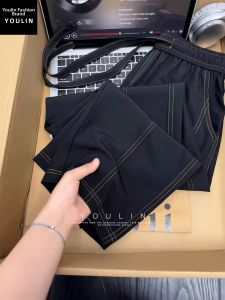 YOULIN | Mens Cool Thin Ice Silk Summer Casual Pants Loose Straight Trousers