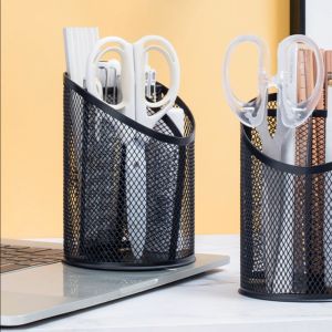 [3 Sizes] Innohut Metal Mesh Pencil Holder Stationeries Organizer Multifunctional Desktop Storage Holder Rak Alat Tulis