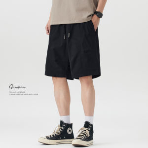 QINGLAN | Khaki Color Men Youth Loose Fit Summer Lightweight Shorts