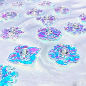 10PCS Finger Gyroscope Laser Aurora Fingertip Gyroscope Decompression Fidget Spinners Toys