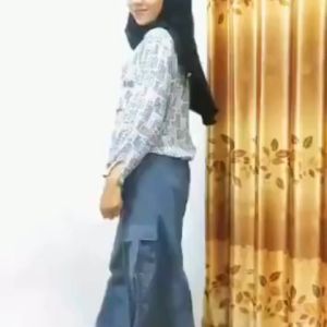 Promo 2pcs Rok Cargo Wanita Twil Terbaru / Rok Cargo Pinggang Karet / Cargo Wanita Panjang Viral