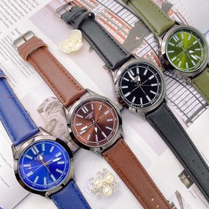 นาฬิกา สายหนัง มีให้เลือกหลากสี แถมฟรีกล่อง