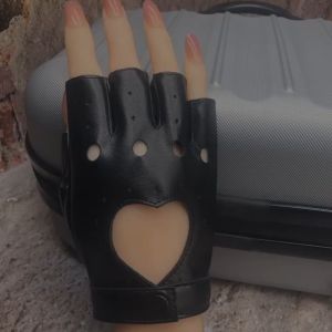 Sepasang Sarung Tangan Motor Half Finger Sarung Tangan Kulit Wanita Sarung Tangan Separuh Jari