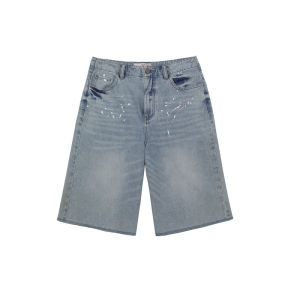 Retro Glaze Art Five-Point Womens Jeans High Waist Straight Leg Casual Trousers New Summer Collection Mystery Answer