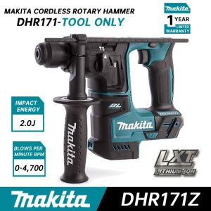 Makita_DHR171 Cordless Hammer 18V 6.0Ah Lithium Battery Brushless Light Industrial Grade Impact Drill Household Multi-function Electric Drill High-power Concrete Impact Drill
