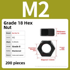BAIRUITE | High Strength Hex Nut M2 M3 M4 M6 M8 M10 M30